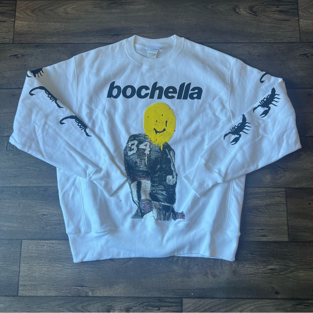 GXFR Men's Bochella 227 Crewneck Sweater Westside Gunn White Size Large NEW